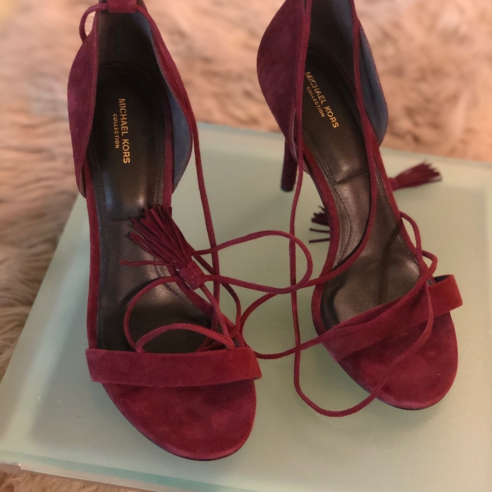 Michael Kors Collection Strappy Wine Sandal